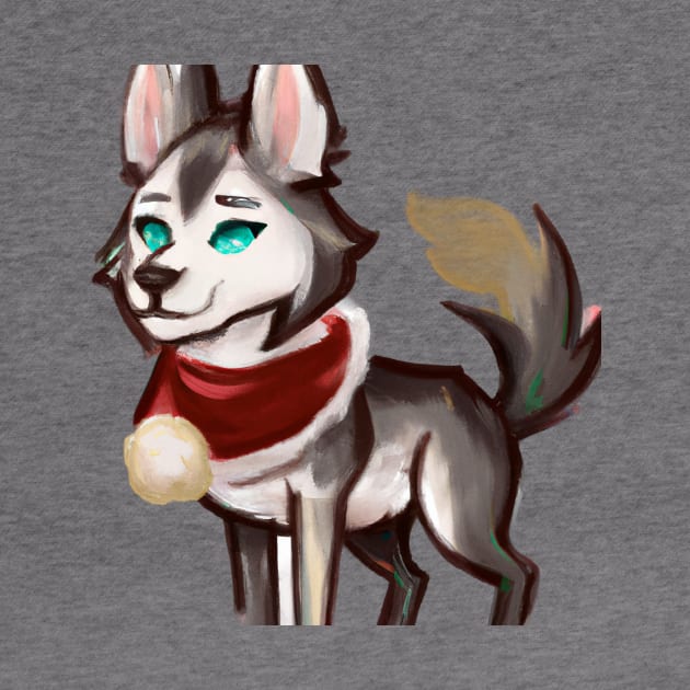 Cute Siberian Husky Drawing by Play Zoo